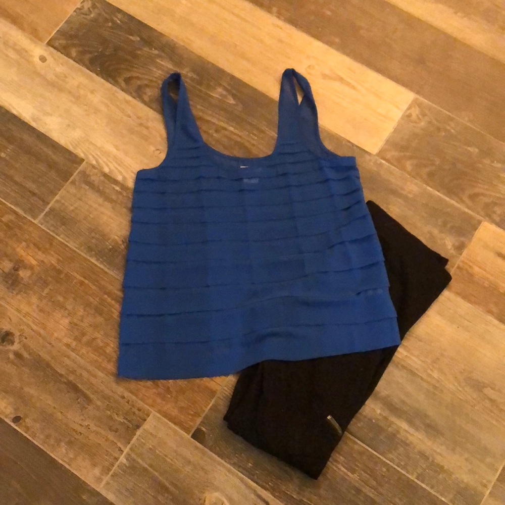 Blue chiffon tank NWOT